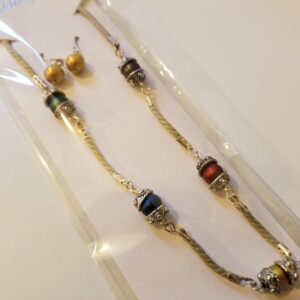 Multi-colored Necklace & Earrings Set