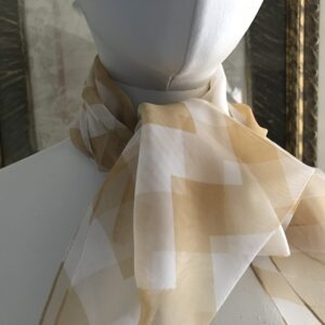 Colorblock Geometric Print Chiffon Scarf