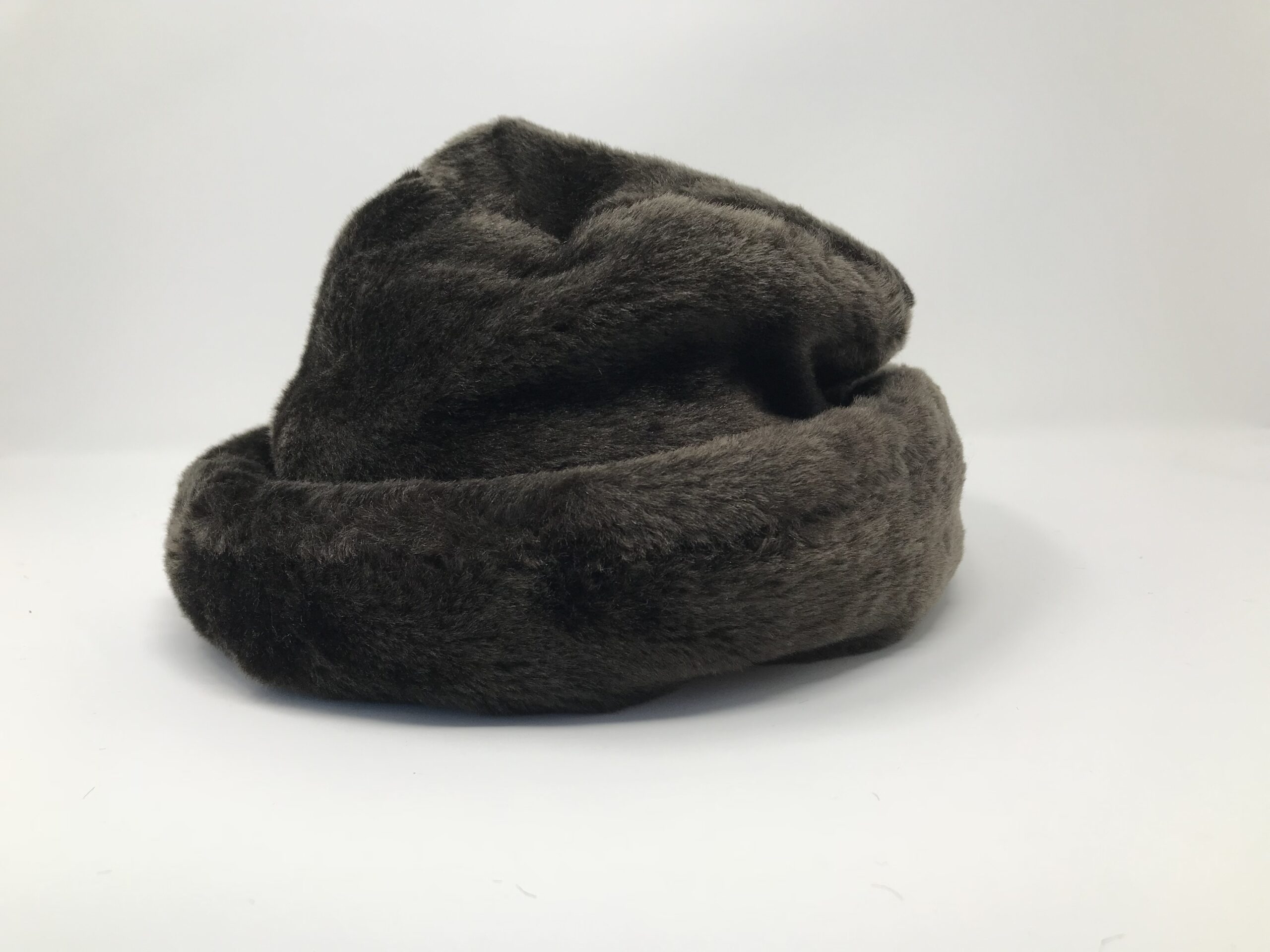 Plush Brown Faux Fur Hat and Scarf Set - Image 5