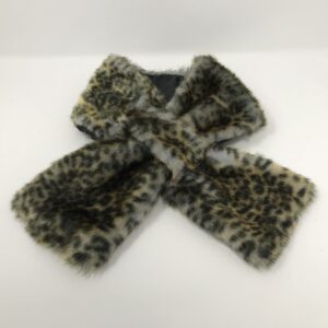 Plush Faux Leopard Print Fur Stole