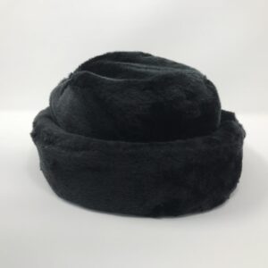Plush Black Faux Fur Hat
