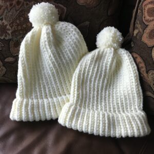 Chunky Pom Pom Beanie - Off White