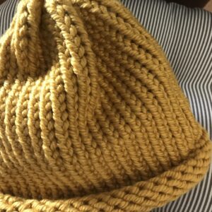 Hand Crafted Chunky Beanie - Gold