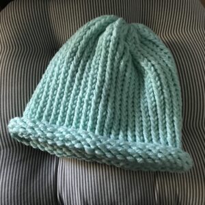 CHUNKY HAND KNITTED BEANIE (2 Colors) - Mint