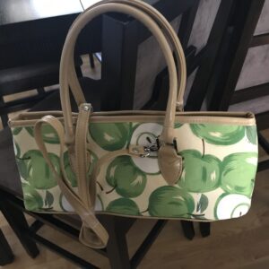 Green Apple Canvas Handbag