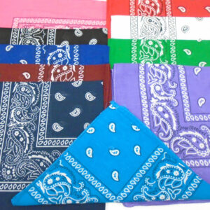Cotton Bandanas Multi-Color 12 Pack