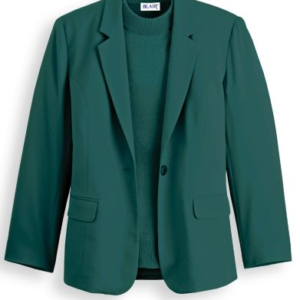 Spruce Green Notch Lapel Blazer - Plus Size