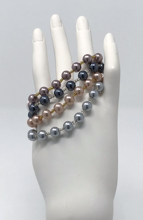 Beaded Pearl Stretch Bracelet (4 Colors)