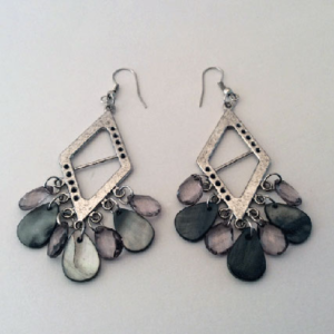Natural Shell Drop Earrings (5 Colors) - Grey