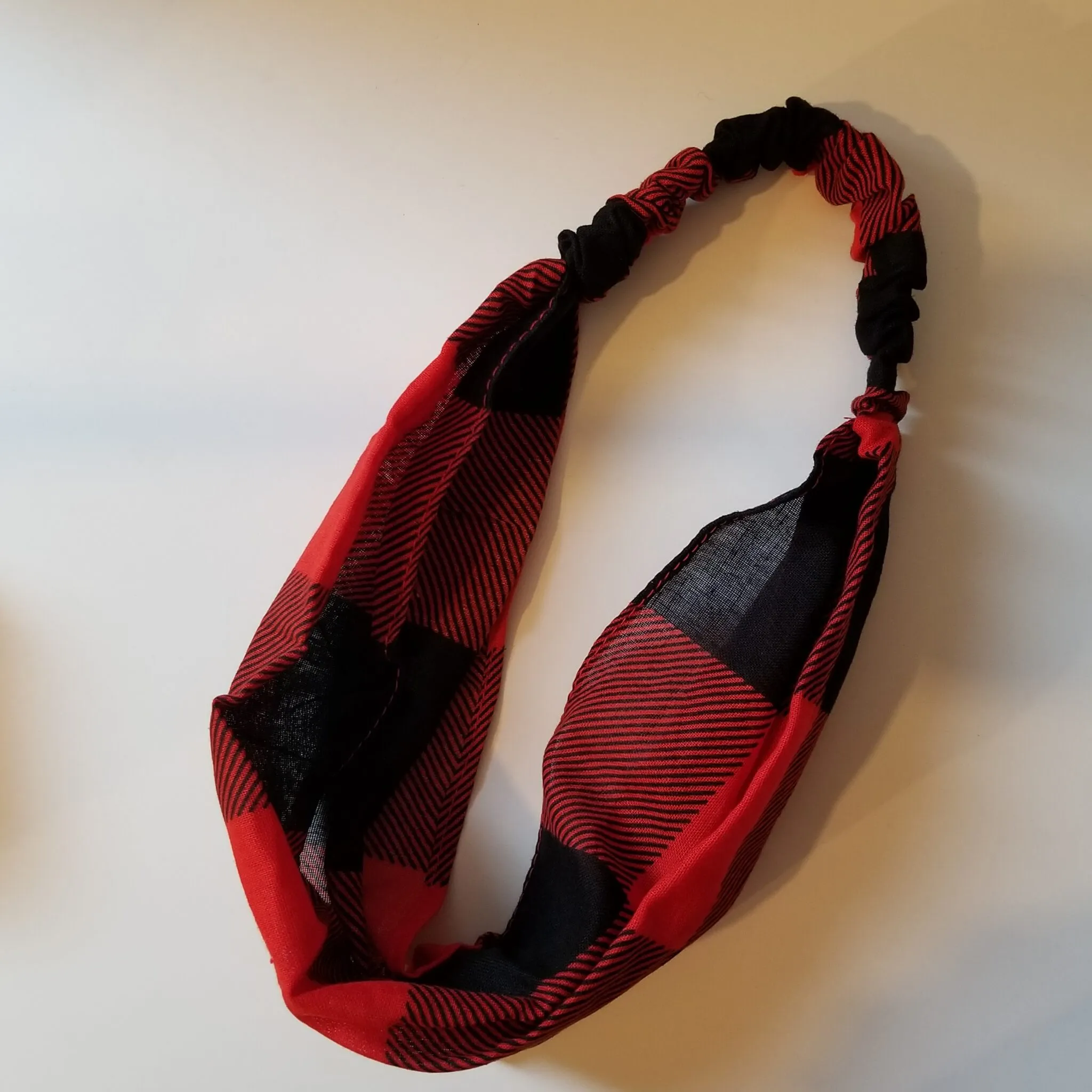 Buffalo Plaid Wide Cotton Headband) - Image 6