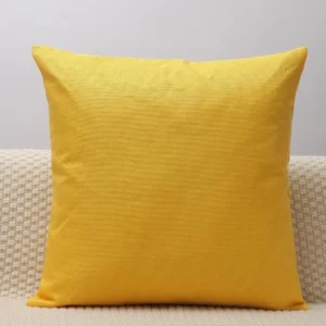 Minimalist Plain Yellow Throw Pillow Cover