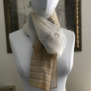 Asian Text Print Scarf