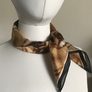 Snake Print Chiffon Scarf