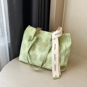 Budget-Friendly Textured Fabric Handbag (4 Colors)