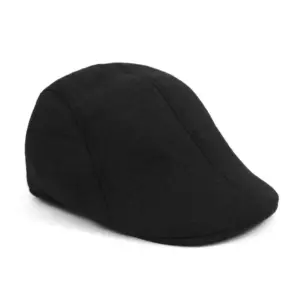 Black Classic RetroRidge Flat Cap