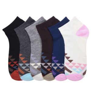 Celeste Triangle Print Low Cut 6pc Socks Set