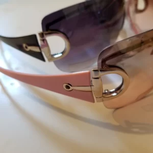 Horse Bit Styled Wrap Rimless Sunglasses (2 Colors)