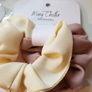 Ponytail Scrunchie 2 Pack Set (5 Colors)
