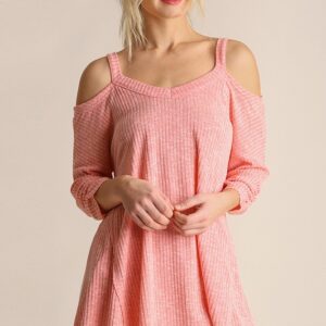 Cold-Shoulder Loose Fit Sweater