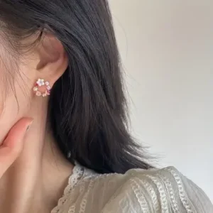 Butterfly & Flowers Wreath Earrings