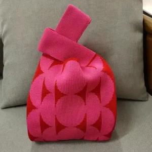 Love Knot Knit Crossover Strap Handbag