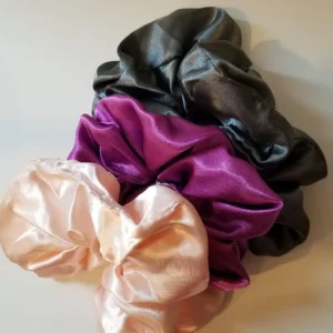 Addie Large Satiny 3pc Scrunchies Set