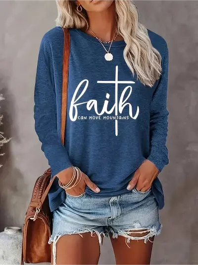Graphic Print Faith T-Shirt (2 Colors)