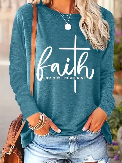 Graphic Print Faith T-Shirt (2 Colors) - Image 3