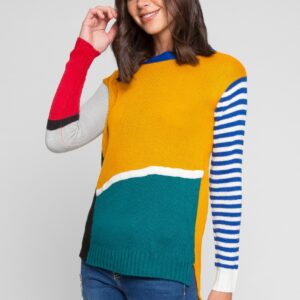 Color Block Knit Sweater