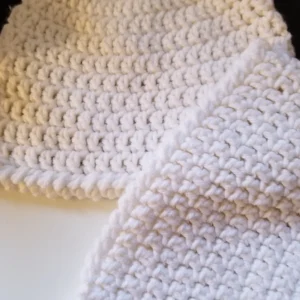 Hand Crafted Cuffless Beanie - White