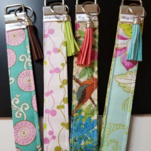 Handmade Print Tassel Wristlet Keychain (4 Colors)