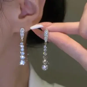 Bridal Crystal Diamond Drop Earrings