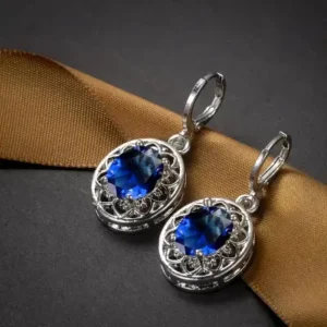 Encased Gemstone drop Earrings (2 Colors)