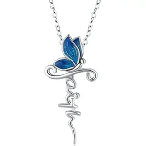 Butterfly Faith Pendant Necklace