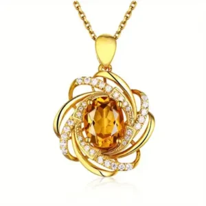 Crystal Swirl Pendant Necklace (2 Colors)