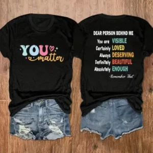 Plus Size You Matter Graphic Print T-Shirt