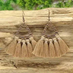 Trendy Tassel Drop Earrings (6 Colors)