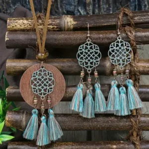 Tassel Pendant Earrings & Necklace Set