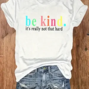 Be Kind Graphic Print Plus Size T-Shirt