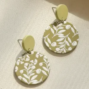 Textured Polymer Clay Post Earrings (2 Colors)
