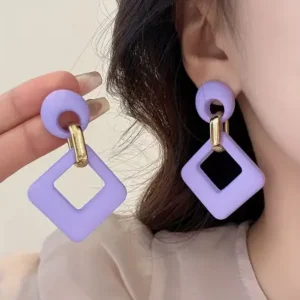 Acrylic Geometric Drop Earrings