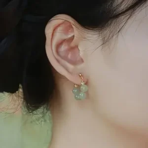 Glass Bead Drop Earrings