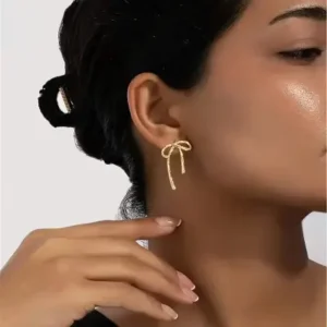 Hammered Bow Shaped Earrings