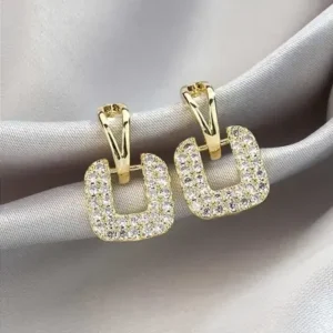 Crystal Square Shaped Earrings