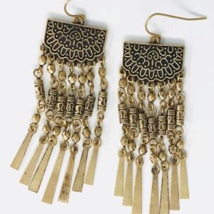 Antiqued Boho Drop Earrings