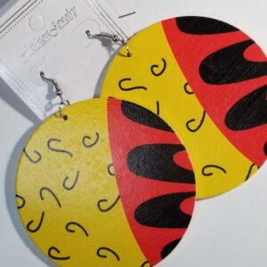 Ethnic Print Drop Earrings (4 Colors)