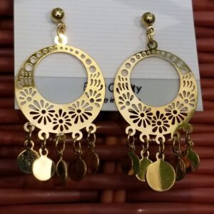 Gold Filigree Post Earrings
