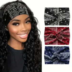 Paisley Print Wide Twist Headband