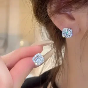 Silver Crystal Post Fashion Earrings