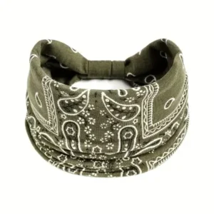 Earthy Paisley Print Wide Knot Headband (4 Colors)